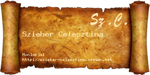 Szieber Celesztina névjegykártya
